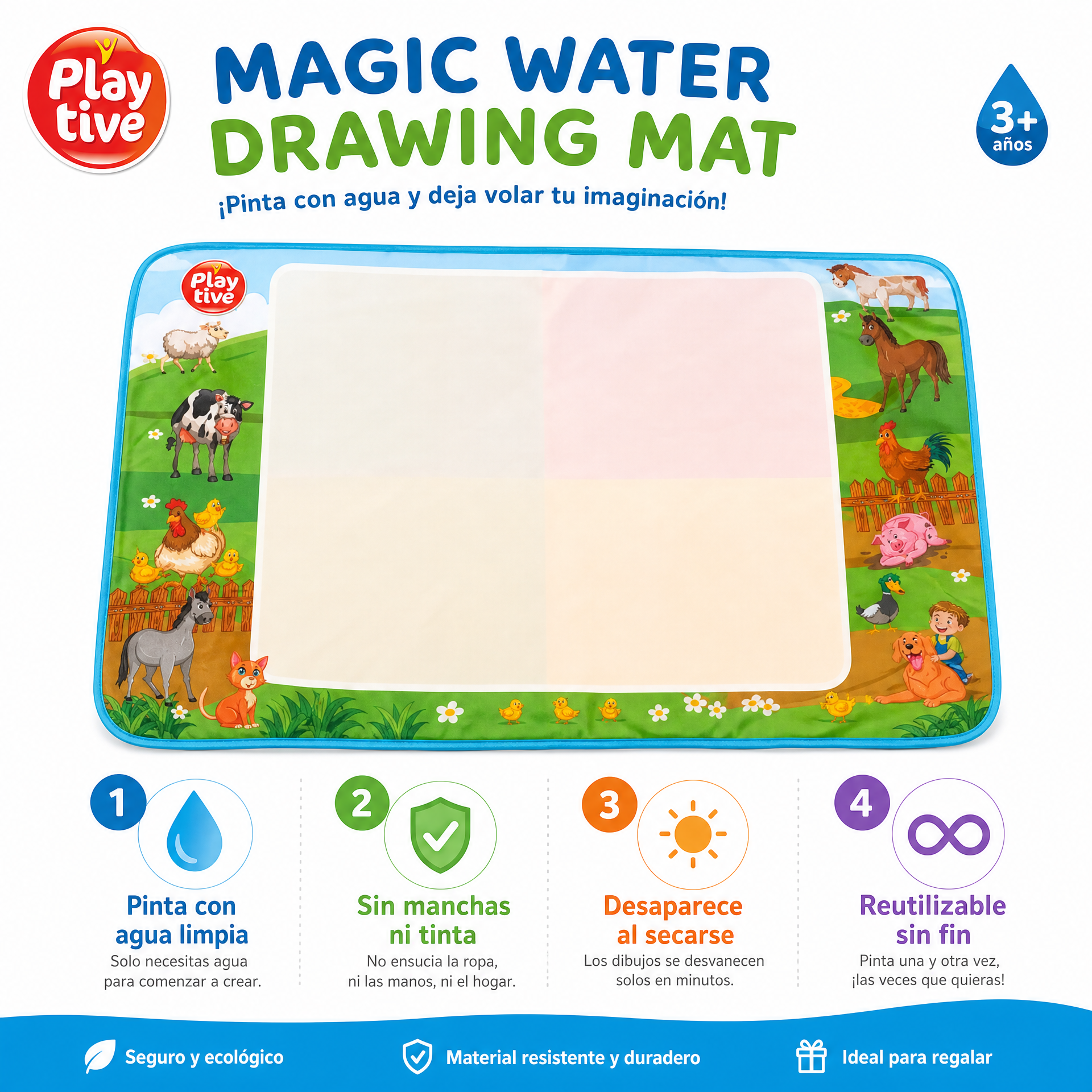 Playtive Alfombra Mágica Agua Granja