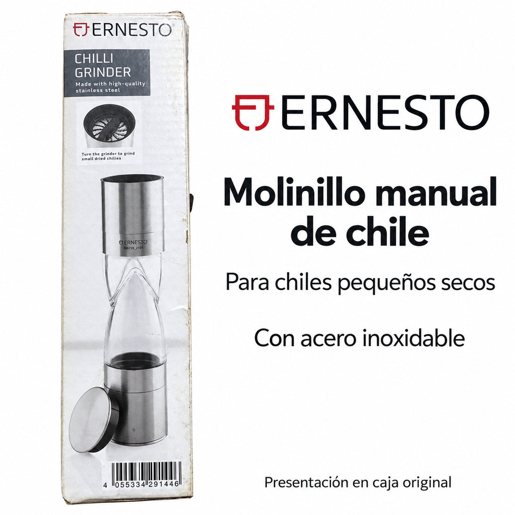ERNESTO molinillo de chile, caja original: 03-informacion
