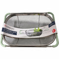 ERNESTO colador extensible de malla con asas verde claro y etiqueta original