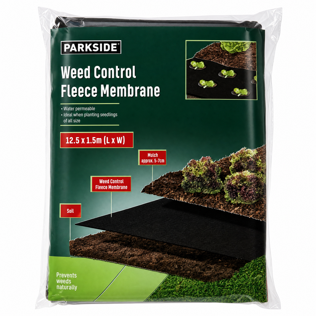 PARKSIDE Malla antihierbas negra Weed Control Fleece Membrane