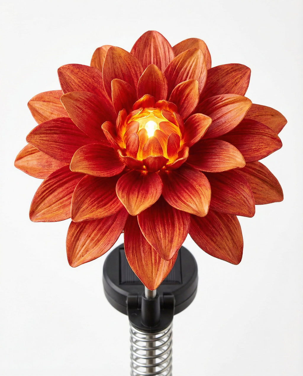 Estaca Solar Primavera Flor Dalia Roja LED - Belavi