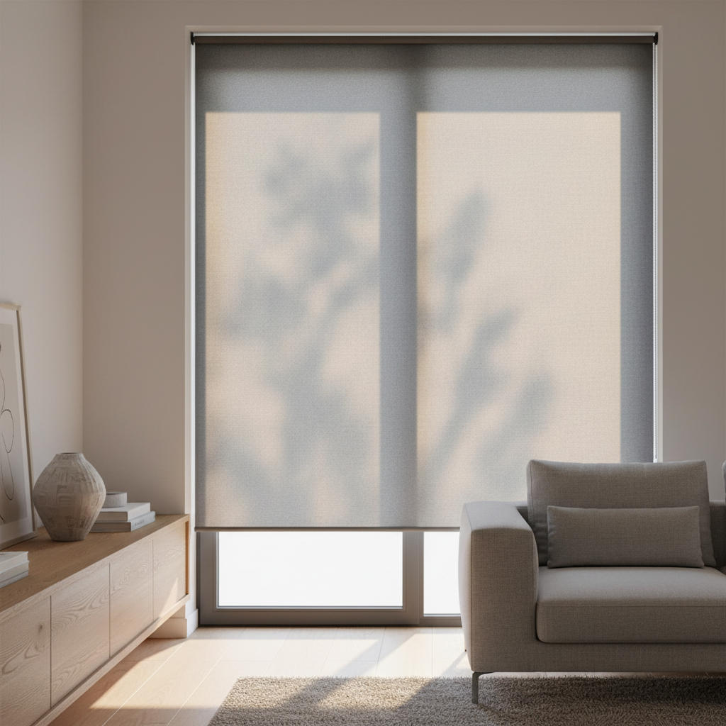 Estor Enrollable Sin Cordones Gris 100x150cm | Home Creation