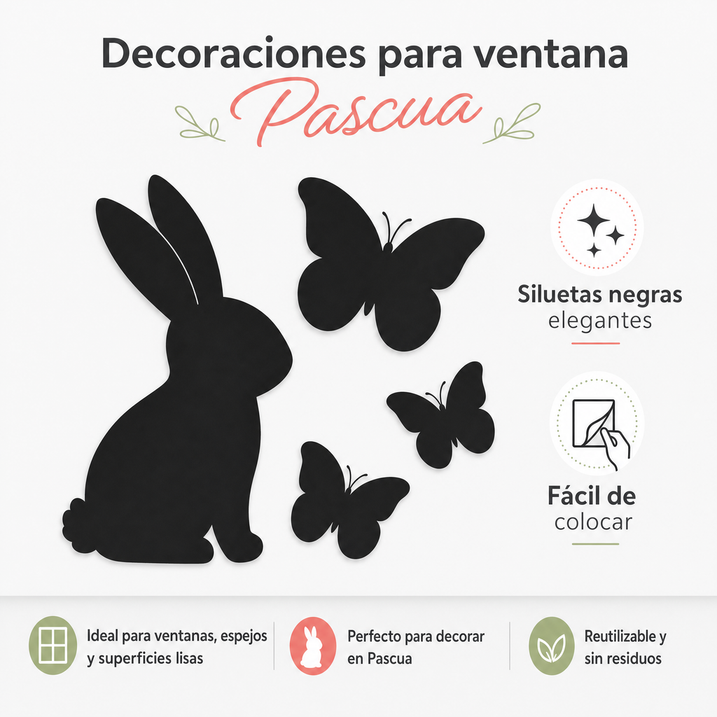 Set de decoración de Pascua Crelando para ventanas