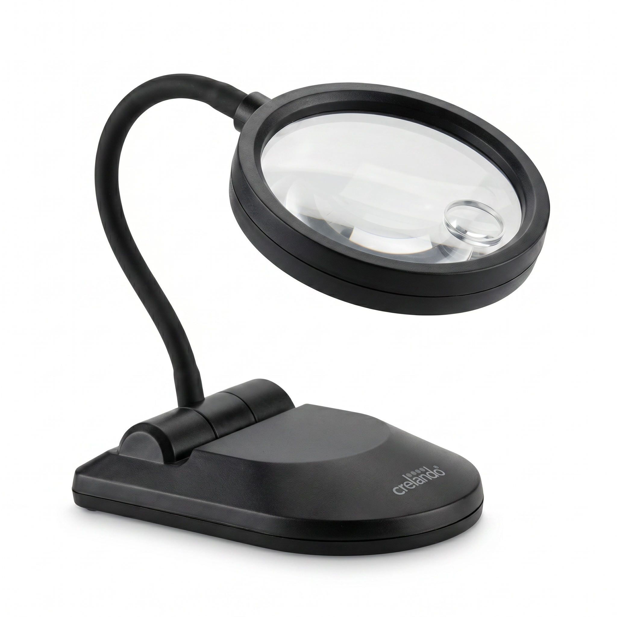 Lupa con Luz LED Crelando — Aumento 2x/8x Brazo Flexible