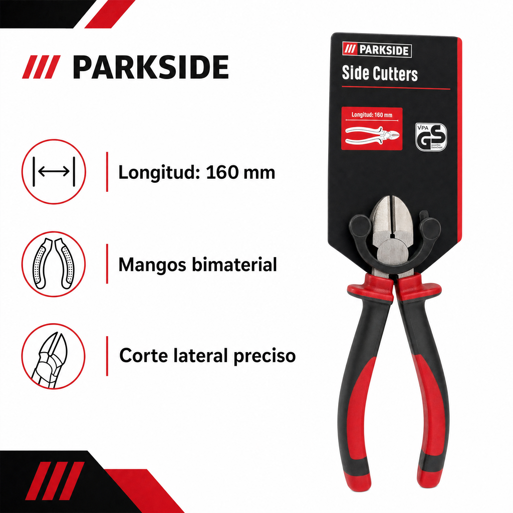 Parkside Alicate de Corte Lateral 160 mm