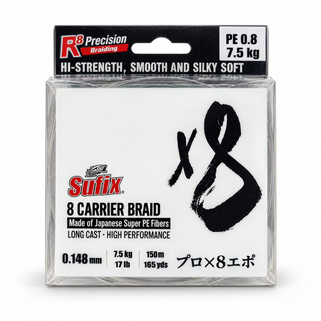Sufix 8 Carrier Braid 0,148 mm · 150 m