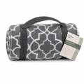 Livarno manta de picnic enrollada con asa y estampado geométrico gris
