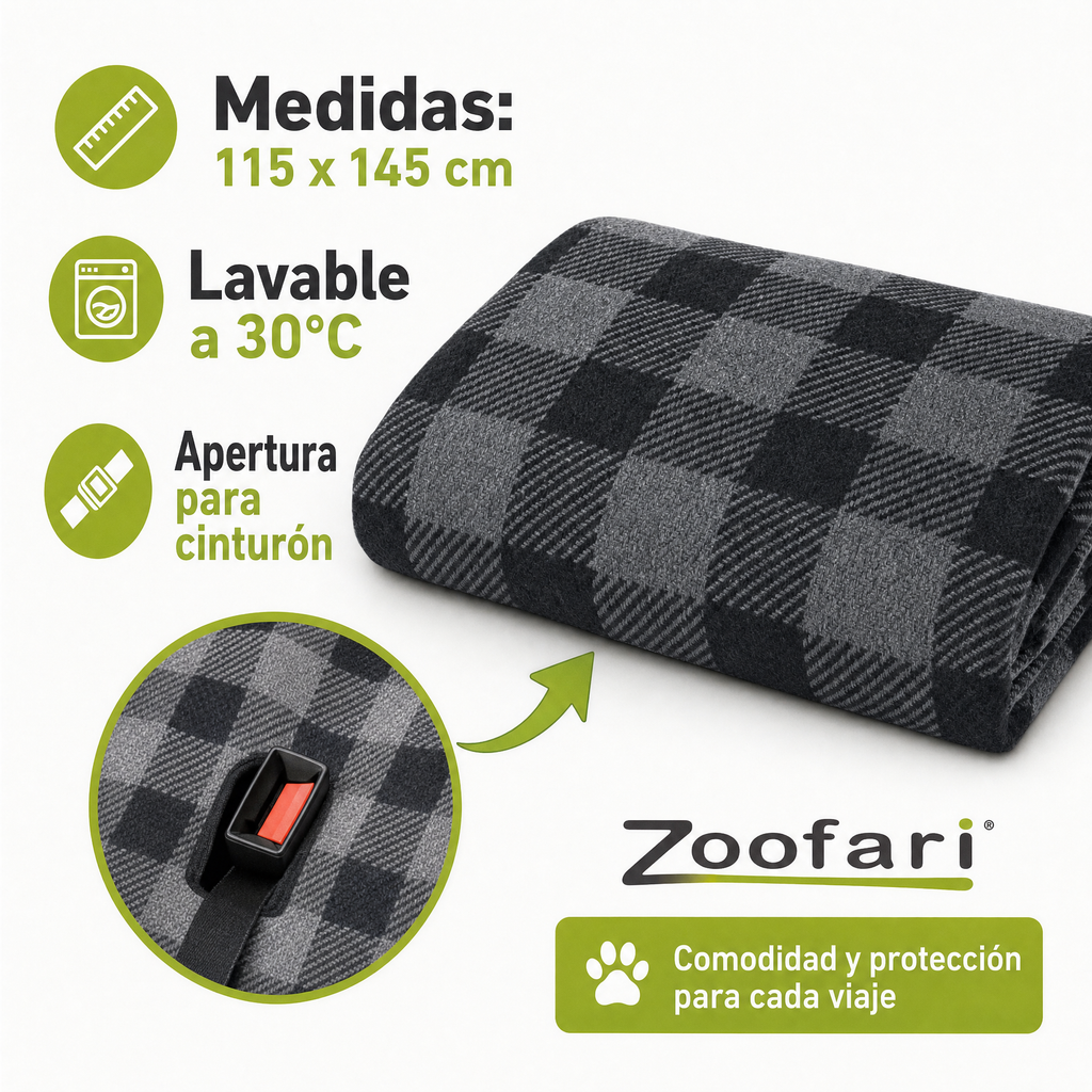 Zoofari Funda para asiento de coche para mascotas