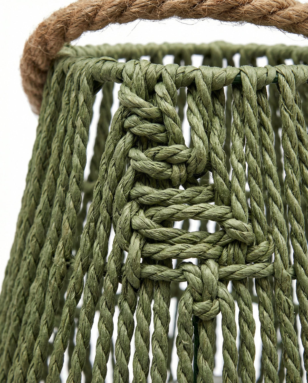 Farolillo Decorativo Cuerda Trenzada Verde Oliva