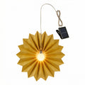 Farolillo Solar Forma de Sol Amarillo Colgante con Panel Solar y Clip | Belavi