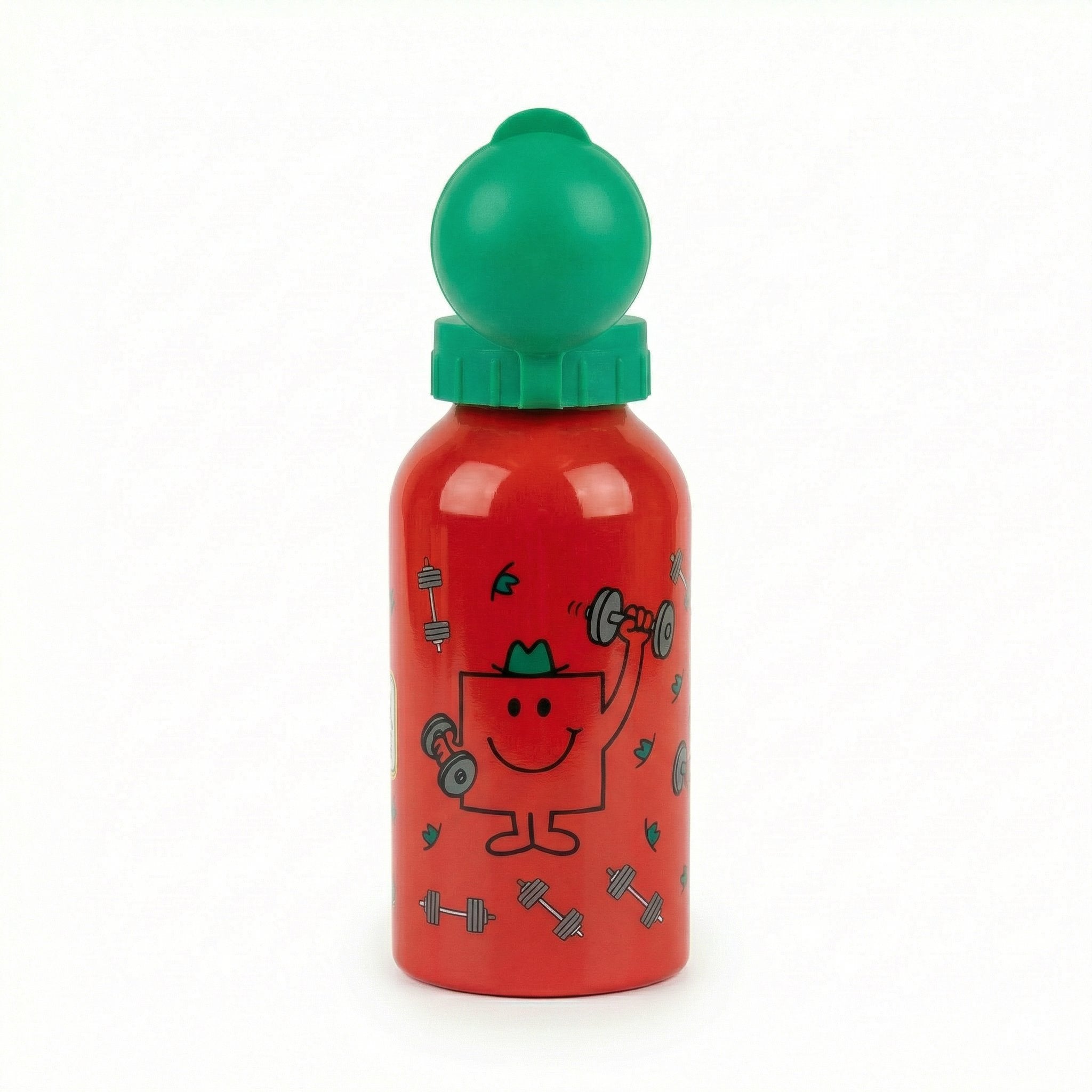 Botella Agua Infantil Plástico Mr. Men Roja 400ml