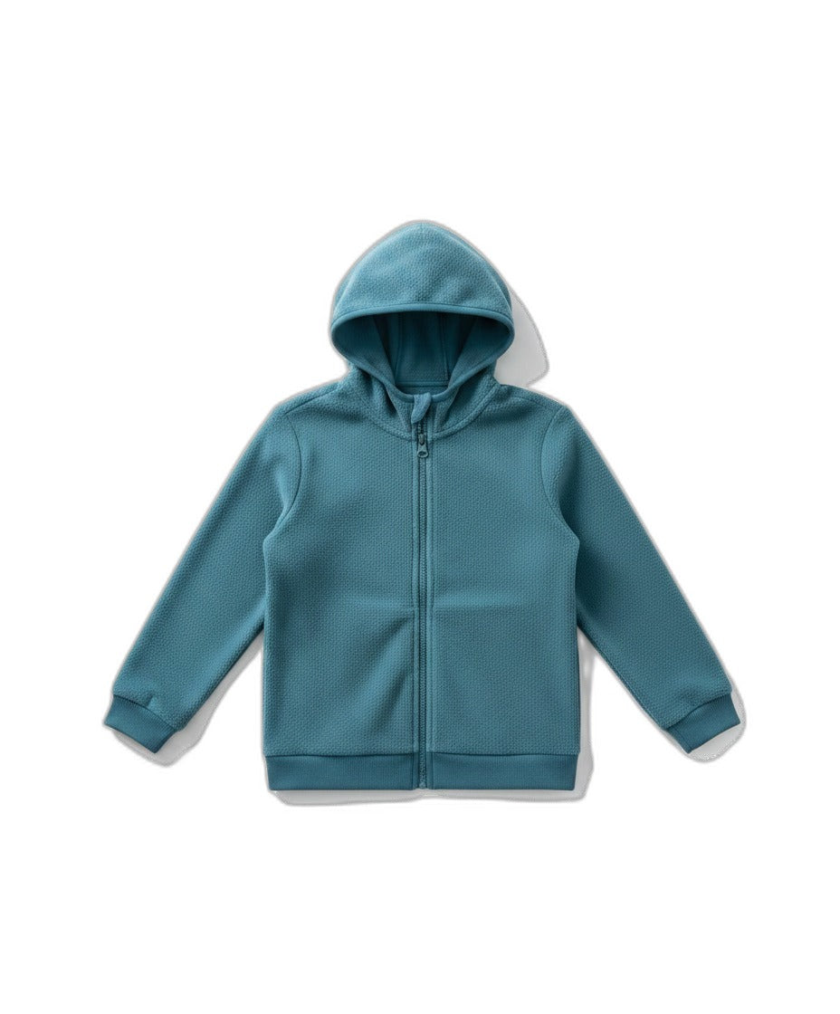 Chaqueta Polar Infantil Lily & Dan — Azul Petróleo