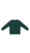 I&D Sudadera infantil verde oscuro con estampado de Papá Noel