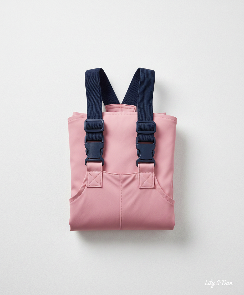 Pantalón Impermeable con Tirantes Rosa Lily & Dan