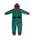 Pijama Mono Navideño Elfo Infantil Peluche Verde - Talla 7-8 Años | L&D