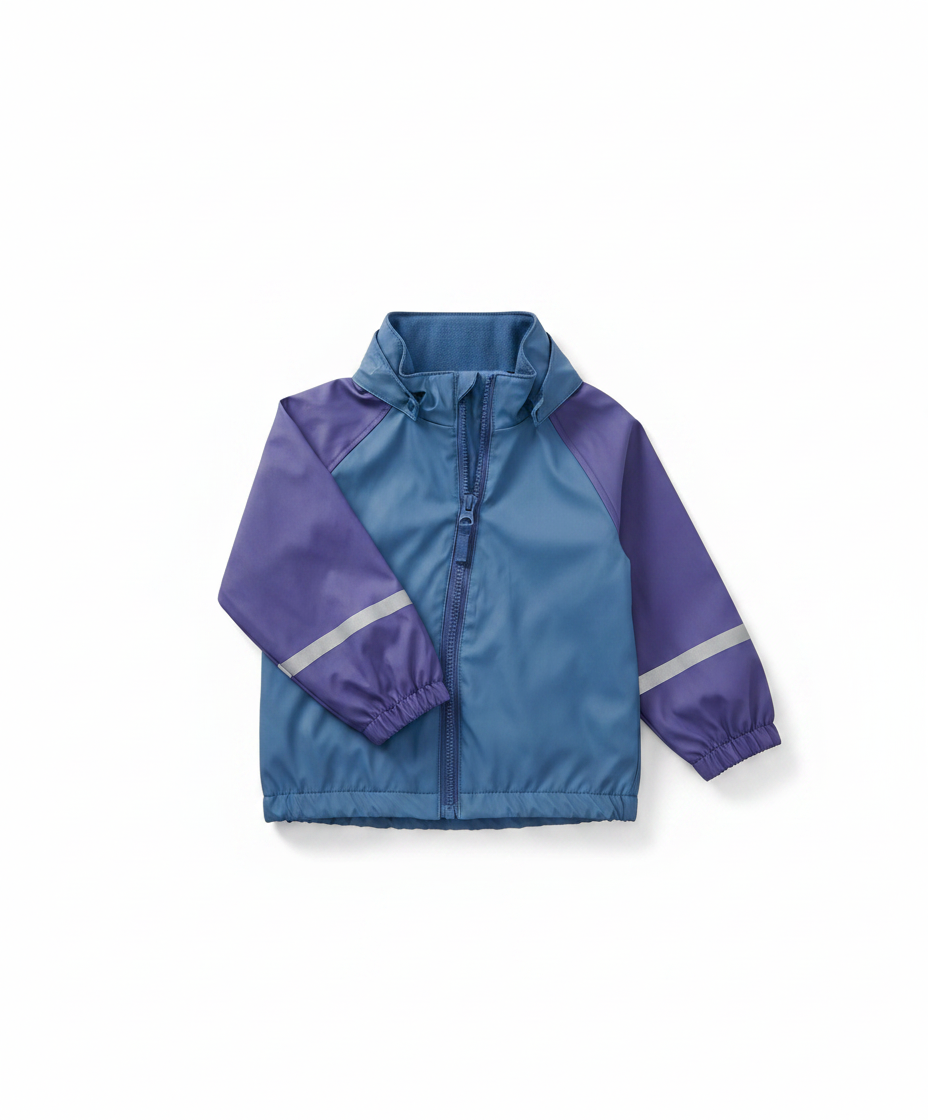 Traje Lluvia Infantil Crane — Azul y Morado