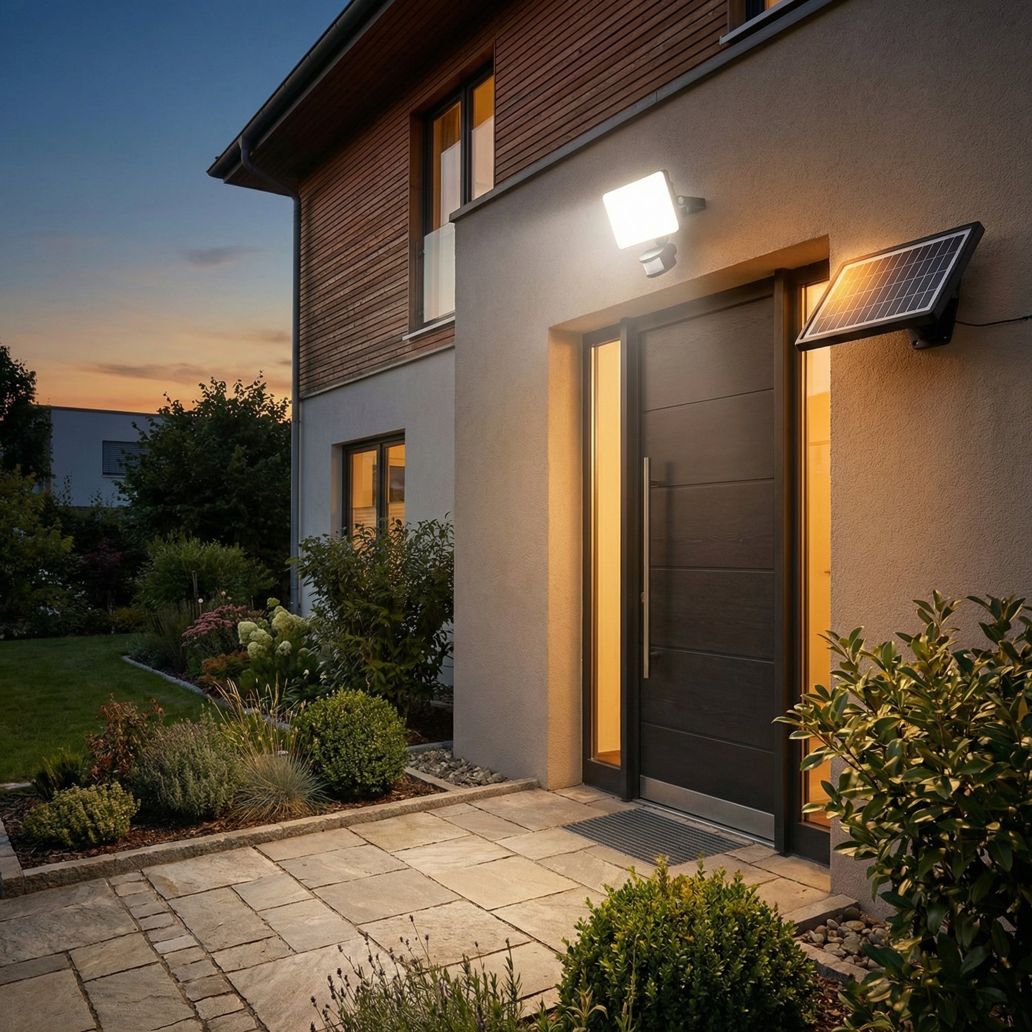 Foco LED Solar con Sensor de Movimiento y Panel Independiente | Livarno Home