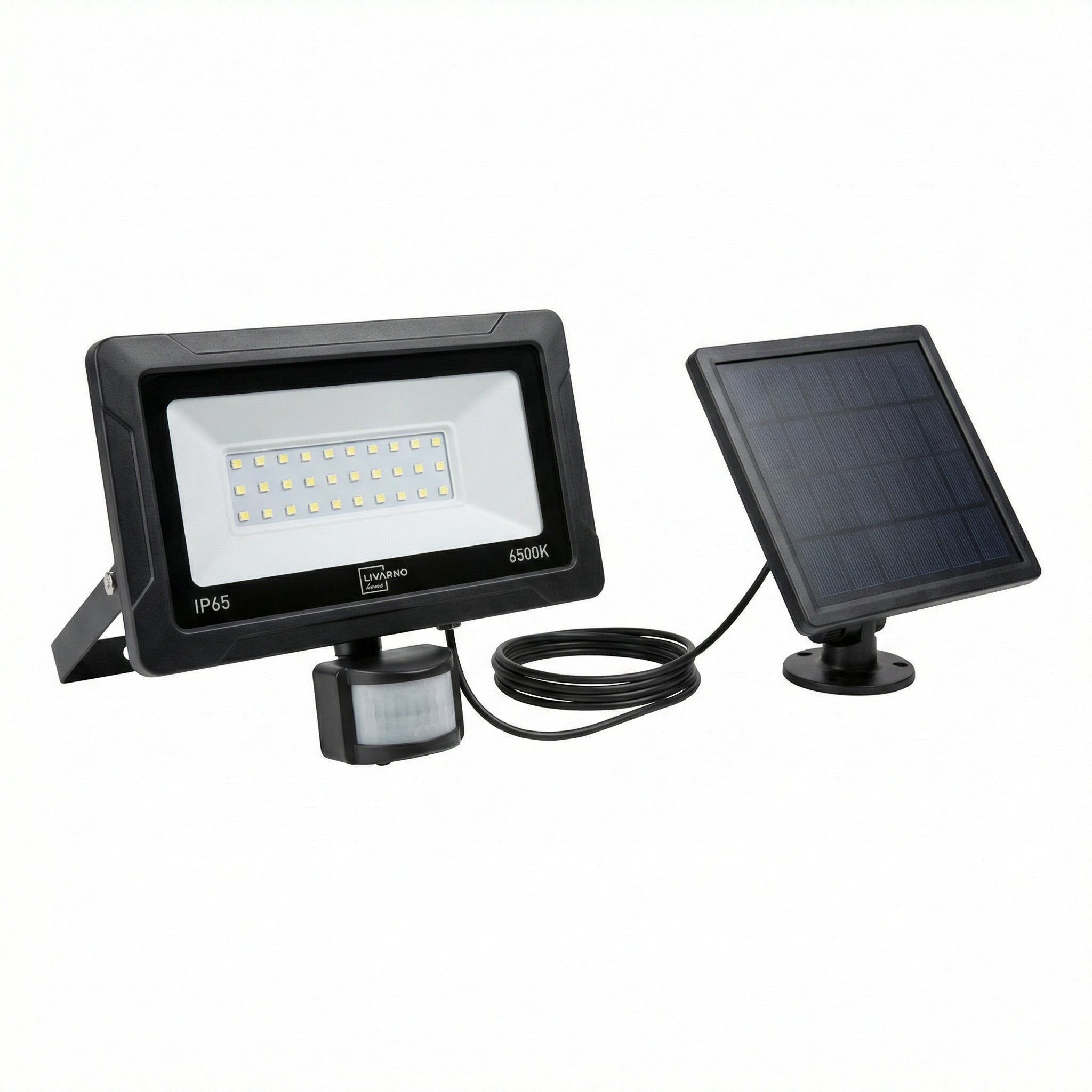 Foco Solar LED Grande con Sensor Movimiento IP65 Panel Independiente 28x14cm | Livarno Home