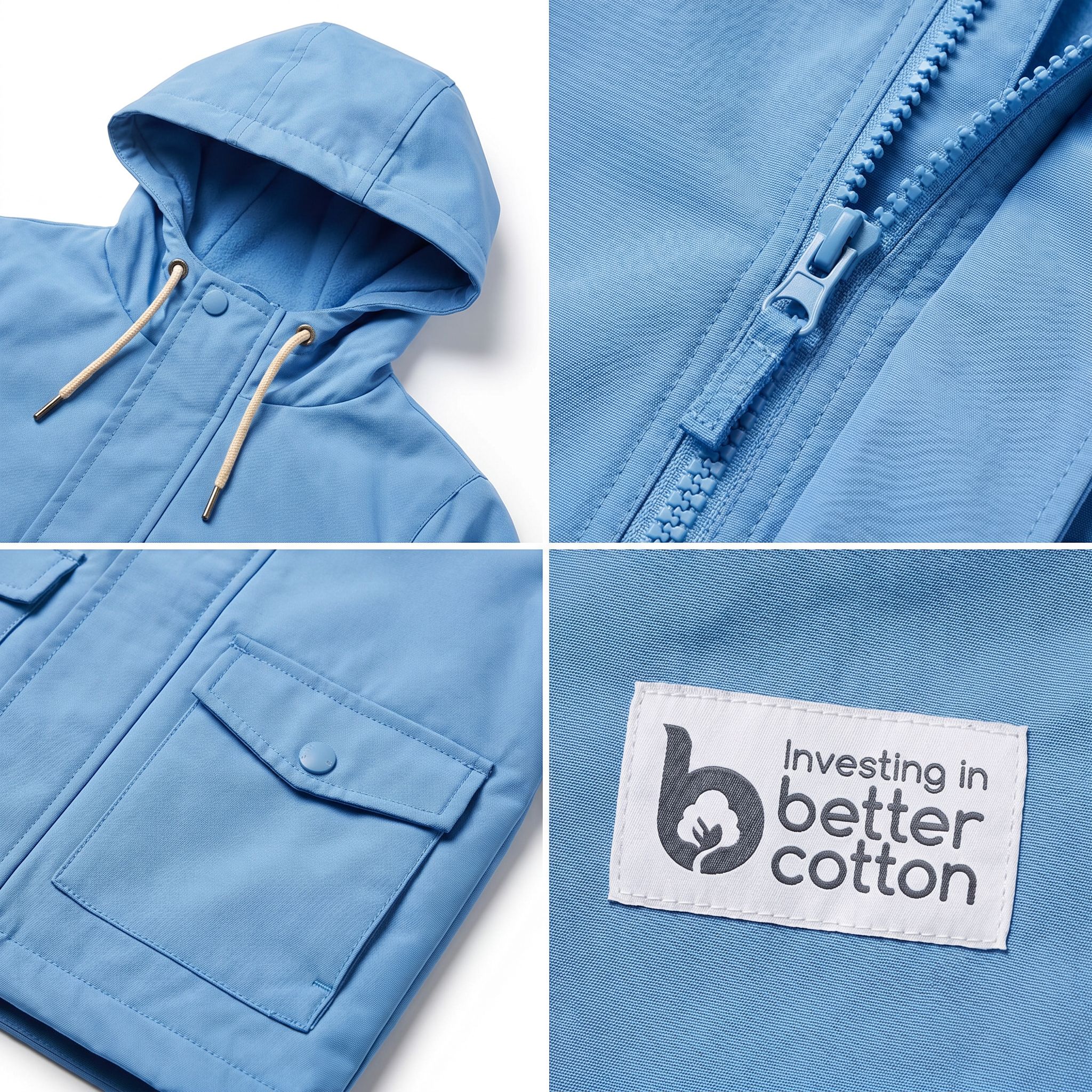 Parka Infantil Azul Claro Lily & Dan