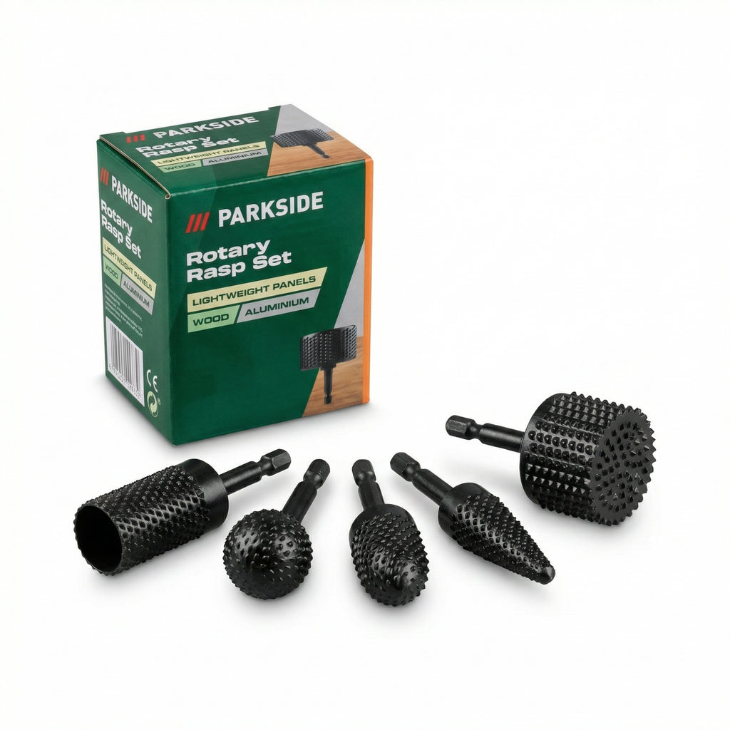 Set Fresas Rotativas para Madera y Aluminio con Vástago Universal | Parkside