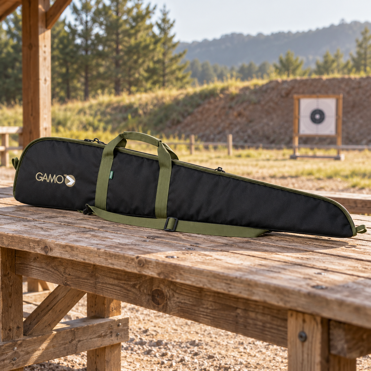 Funda Gamo de 130 cm en campo de tiro deportivo