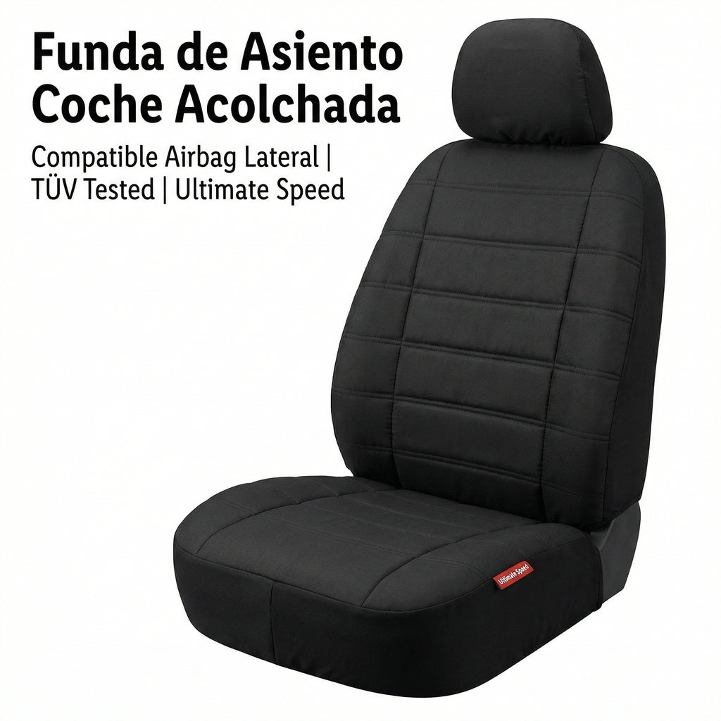 Funda de Asiento Coche Acolchada Compatible Airbag TÜV Tested | Ultimate Speed