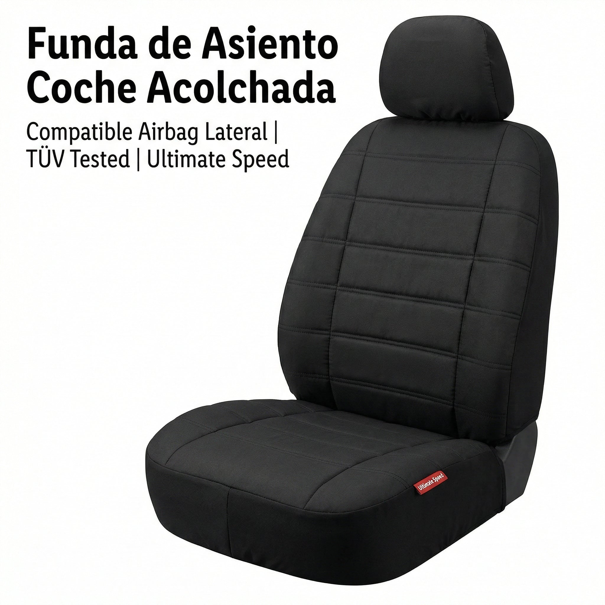 Funda de Asiento Coche Acolchada Compatible Airbag TÜV Tested | Ultimate Speed