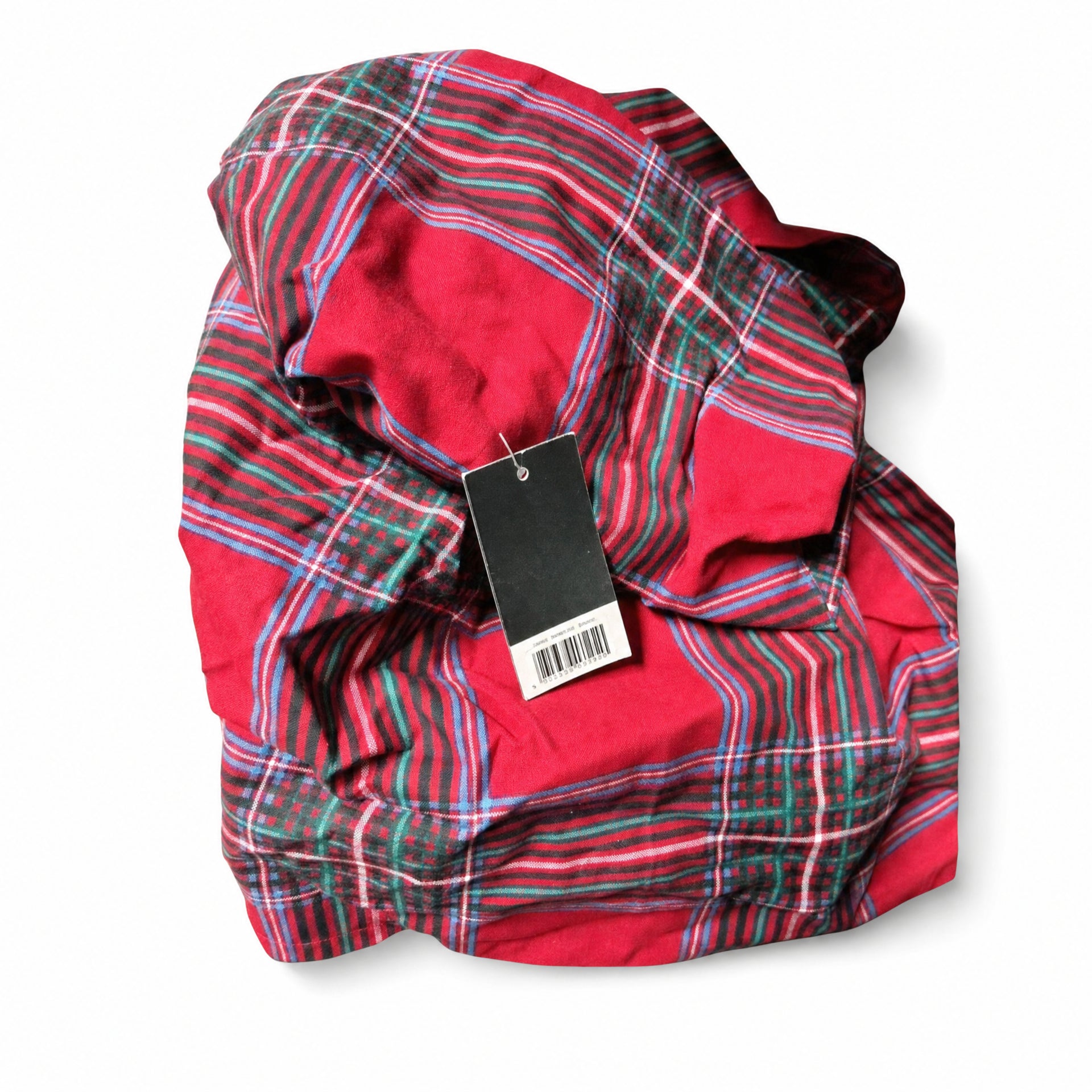 Camisa de cuadros en tonos rojo, verde y blanco
