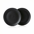 Set 2 Platos SilverCrest Stoneware Negro