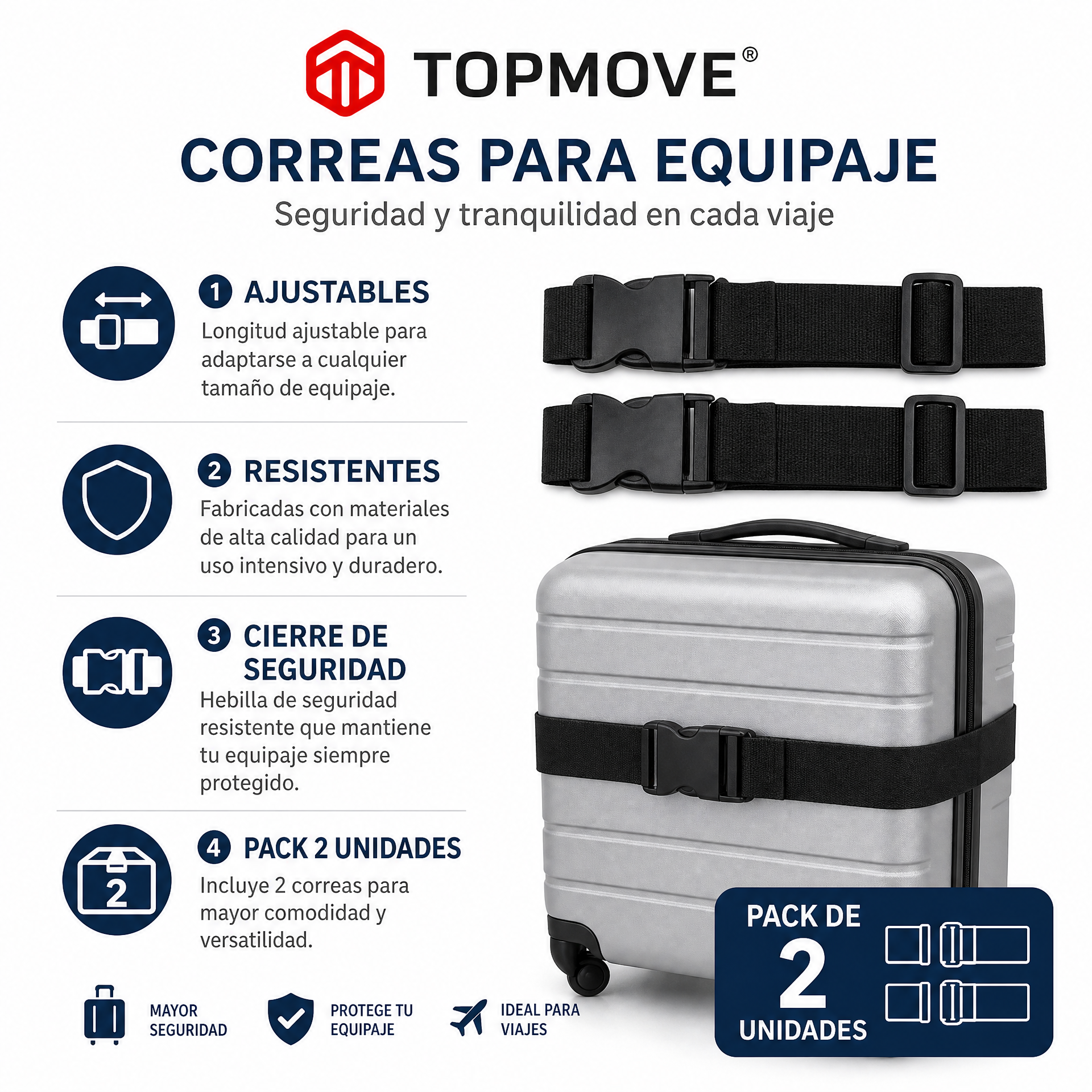 Topmove Correas Equipaje Viaje