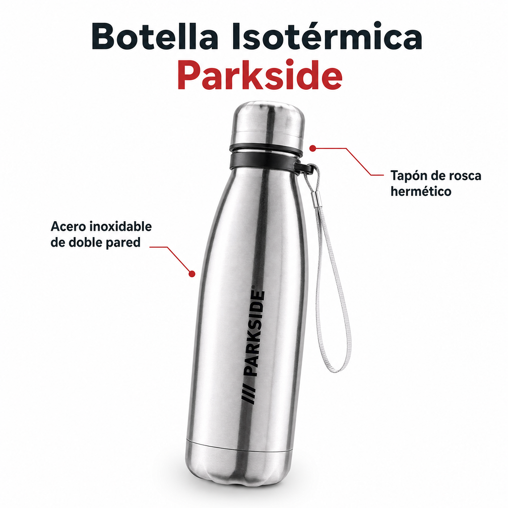 Botella Isotérmica Parkside de Acero Inoxidable
