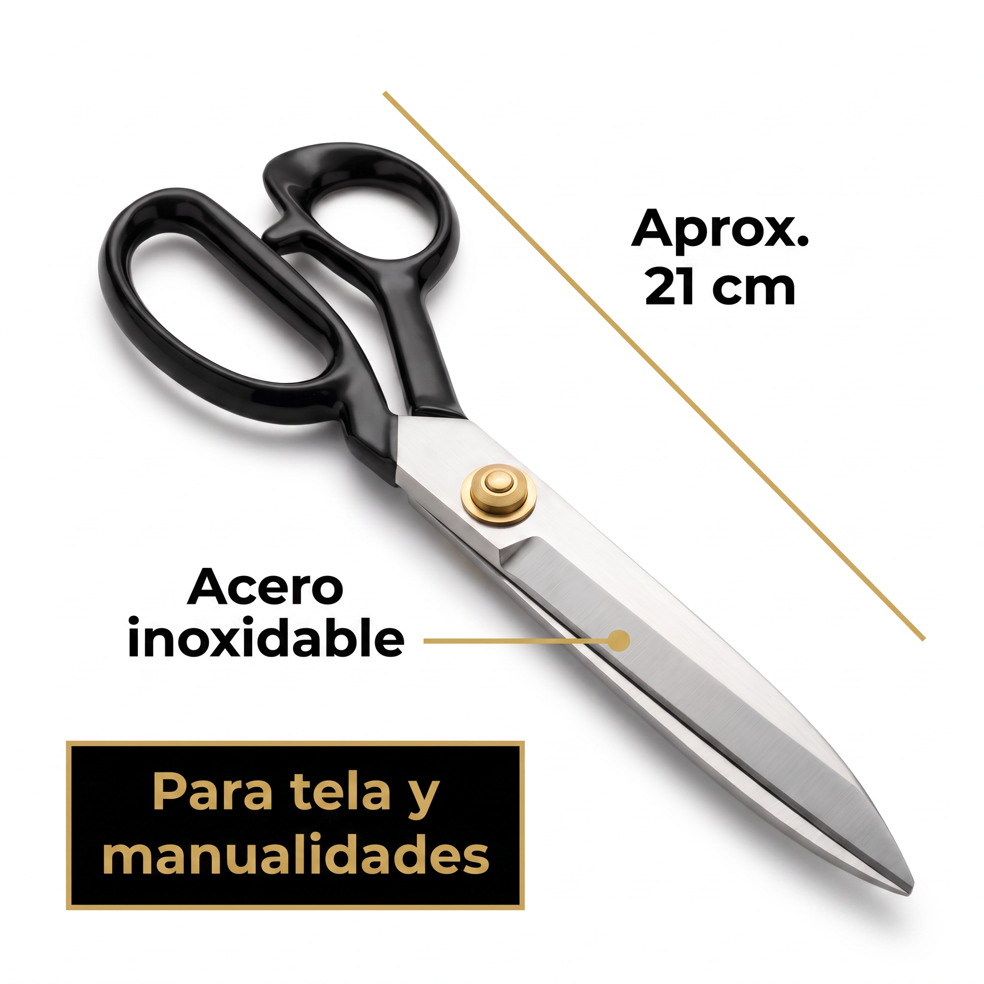 Tijeras Grandes de Costura Acero Inoxidable 21 cm