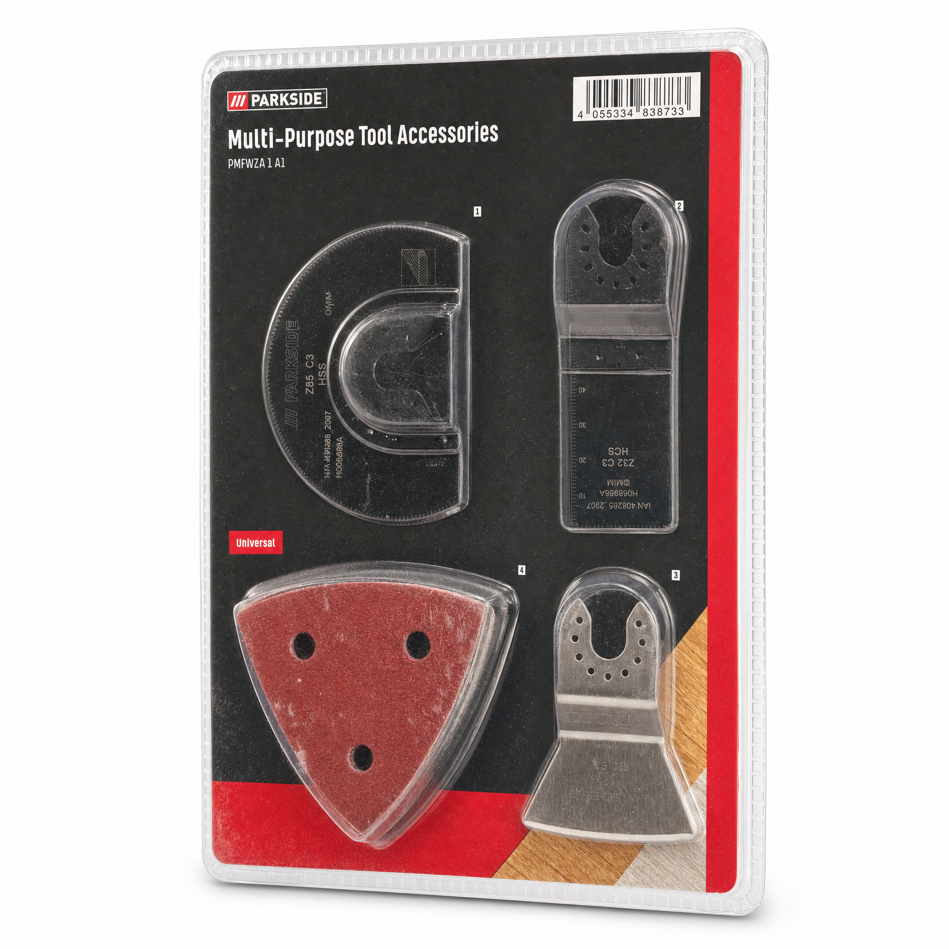Parkside Set de 4 Accesorios para Herramienta Multifunción PMFWZ A1