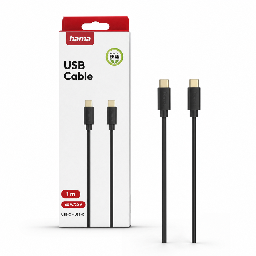 Hama Cable USB-C a USB-C 1 m (negro)