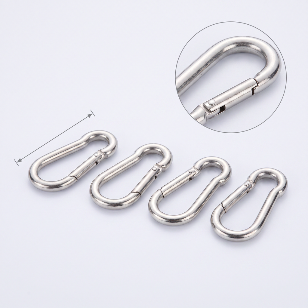 Parkside Set 4 Mosquetones 8 × 80 mm hasta 230 kg