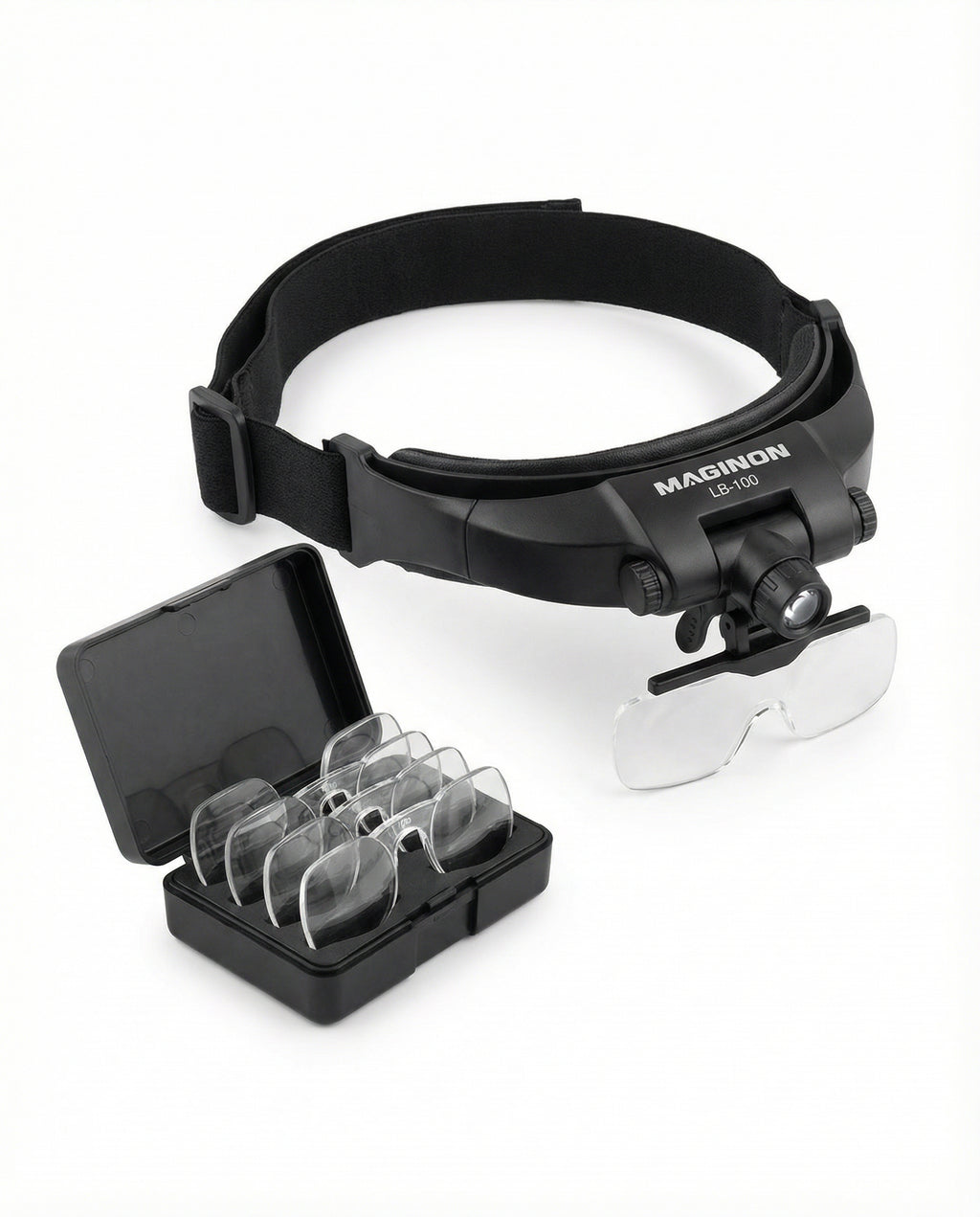 Gafas Lupa LED con Lentes Intercambiables y Estuche LB-100 | Maginon