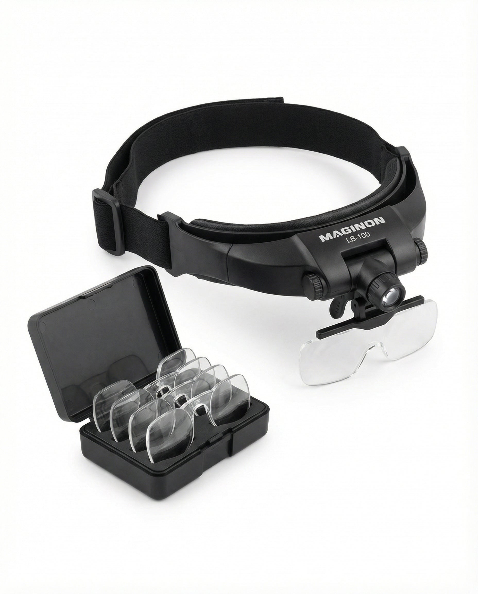 Gafas Lupa LED con Lentes Intercambiables y Estuche LB-100 | Maginon