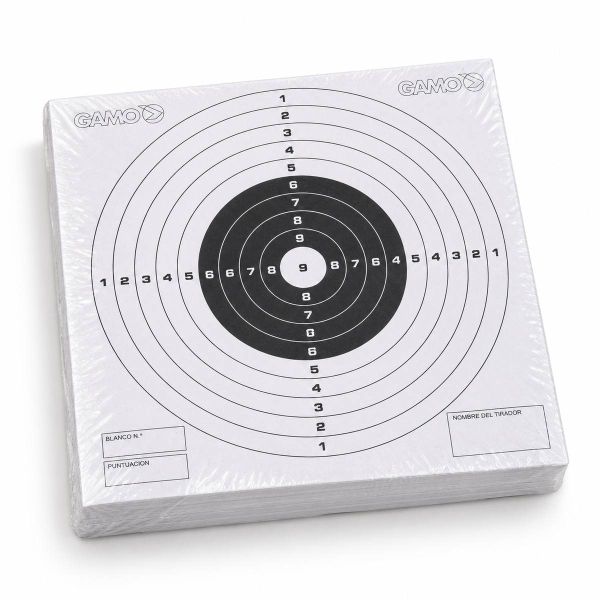 Pack de 50 dianas Gamo clásicas sobre fondo blanco
