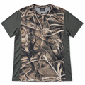 Camiseta Gamo Bambú 112 Camu Tech XXL con torso camuflaje y mangas oliva sobre fondo blanco