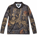 Polo Gamo Camo Hojas manga larga talla S sobre fondo blanco de estudio