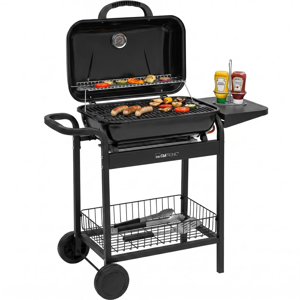 Barbacoa de Gas Clatronic GG 3590 — Con Termómetro y Cesta