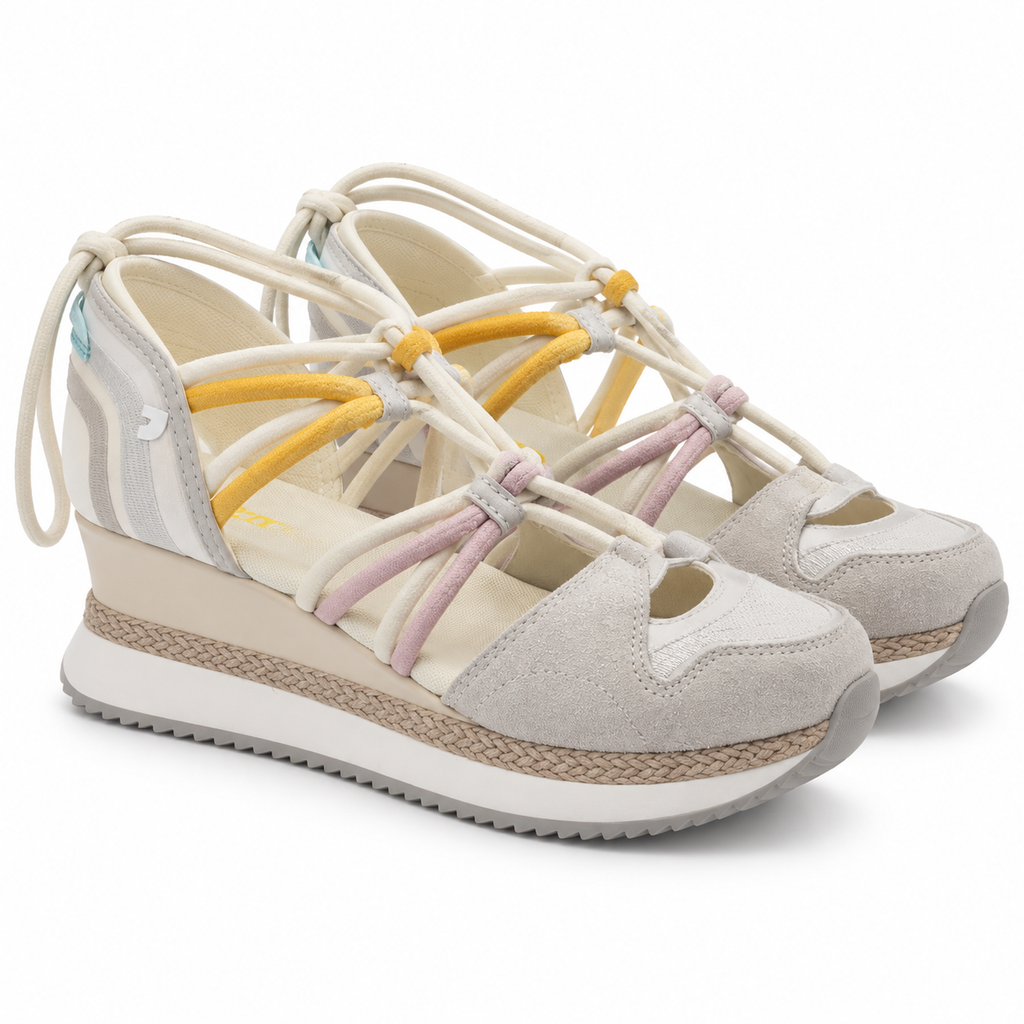 Zapatillas sandalia Gioseppo Bridport 74289 blancas talla 40 sobre fondo blanco
