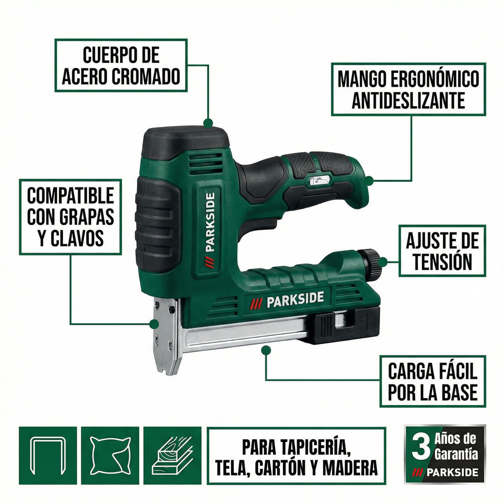 Grapadora Manual de Bricolaje para Grapas y Clavos | Parkside