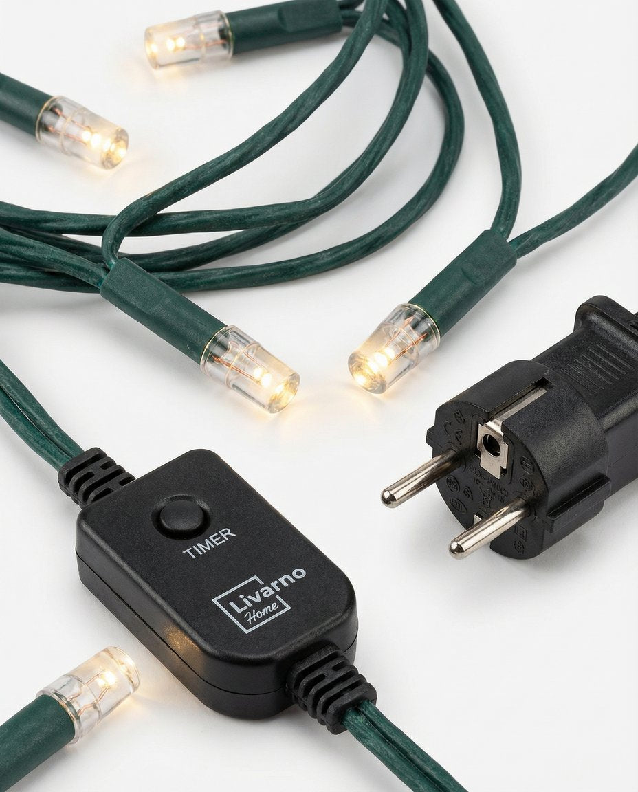 Guirnalda LED Blanco Cálido con Timer Interior/Exterior - Livarno Home