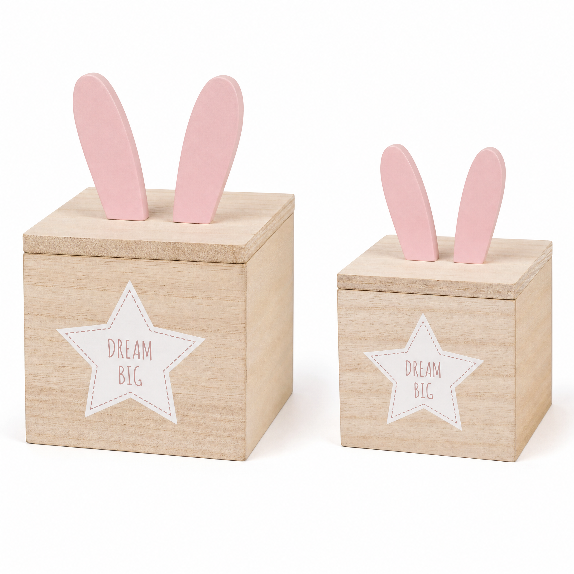 Set de cajas decorativas de madera con tapa extraíble