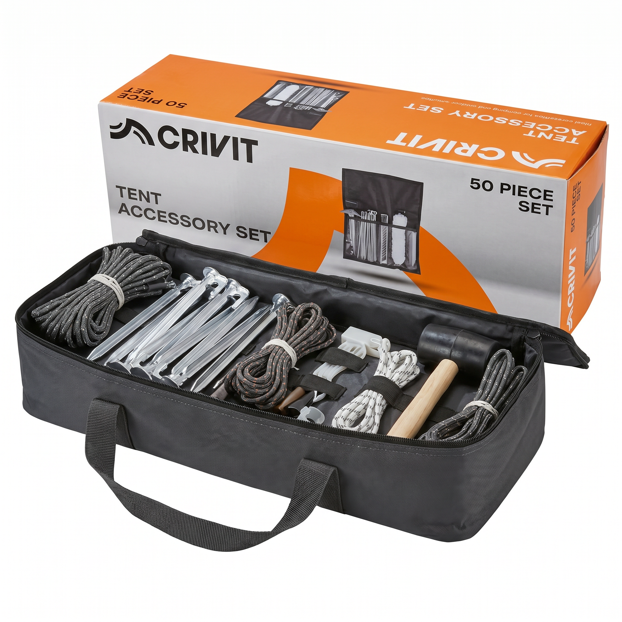 Set Accesorios Tienda Campaña Crivit — 50 Piezas
