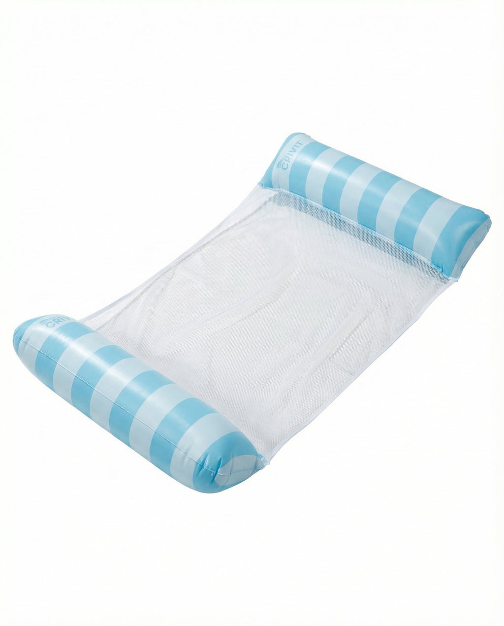 Hamaca Hinchable Piscina Rayas Azul y Blanco - Crivit