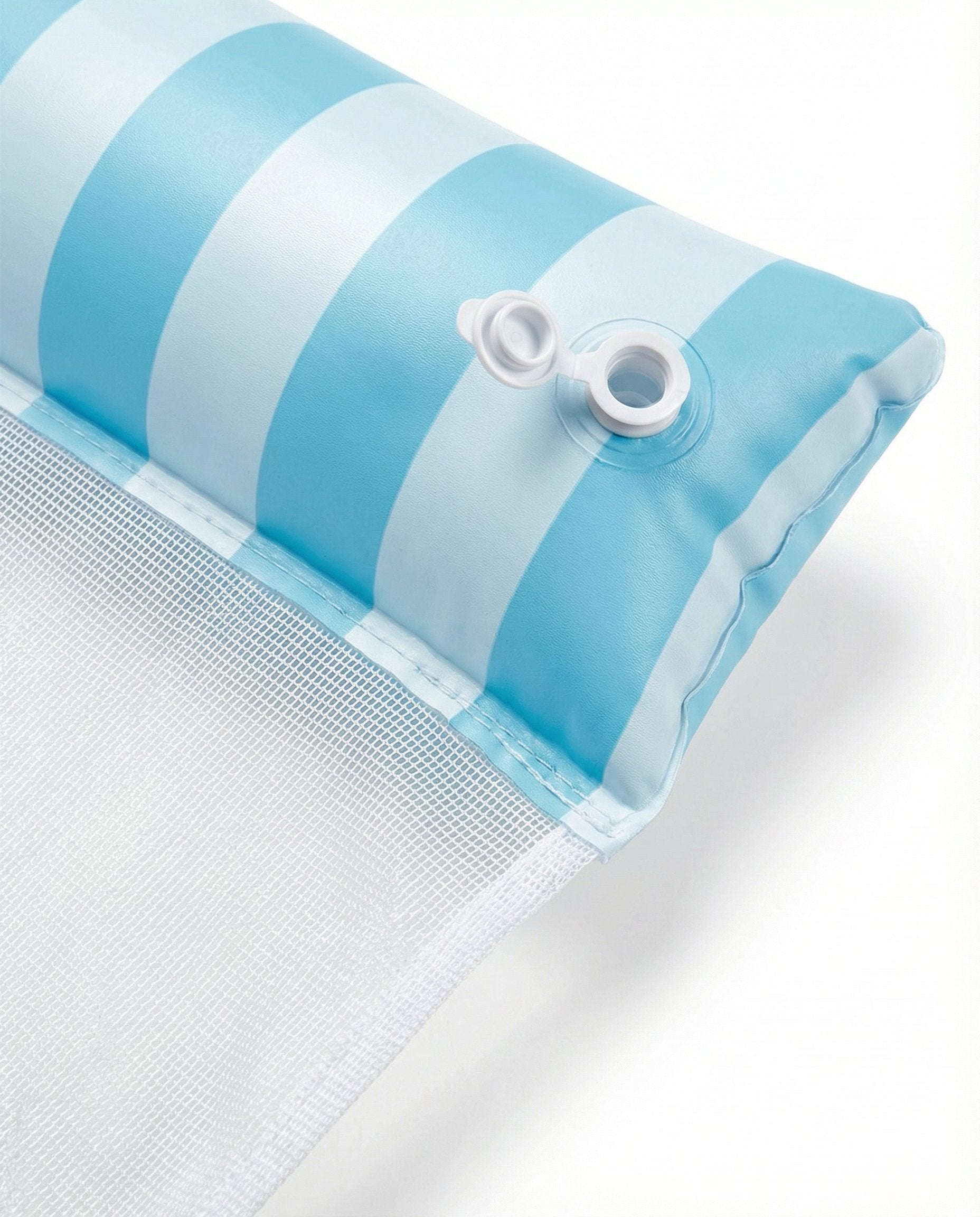 Hamaca Hinchable Piscina Rayas Azul y Blanco - Crivit