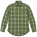 Camisa Hart Belagua de cuadros verdes y manga larga, vista frontal sobre fondo blanco