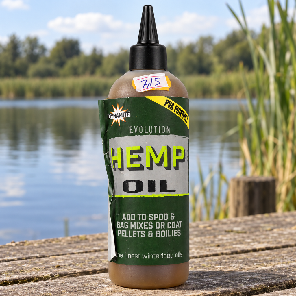 Dynamite Evolution Hemp Oil en un entorno de pesca
